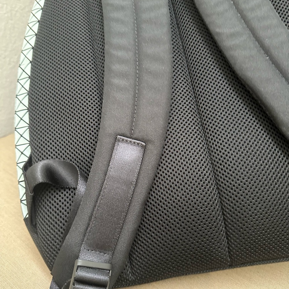 Geometric Patterned Black and White Backpack - Picture 6 of 15